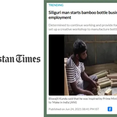 Siliguri man starts bamboo bottle business, generates employment